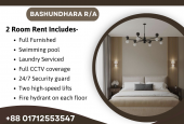 2 Room Furnished Studio Apartment RENT in Bashundhara R/A.